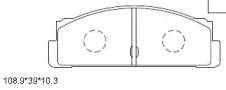 Комплект тормозных колодок ASIMCO KD8705