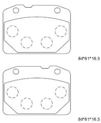 Комплект тормозных колодок ASIMCO KD8789