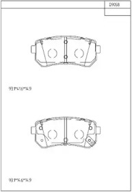 Комплект тормозных колодок ASIMCO KD9058