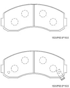 Комплект тормозных колодок ASIMCO KD9620