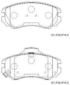 Комплект тормозных колодок ASIMCO KD9703