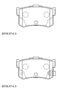 Комплект тормозных колодок ASIMCO KD9709