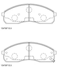 Комплект тормозных колодок ASIMCO KD9711