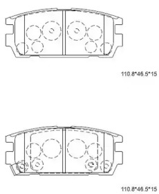 Комплект тормозных колодок ASIMCO KD9712