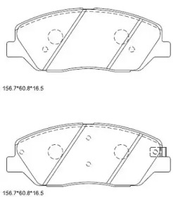 Комплект тормозных колодок ASIMCO KD9728