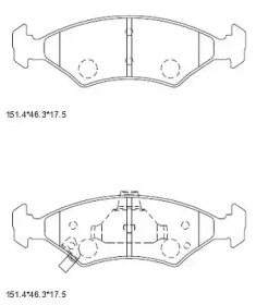 Комплект тормозных колодок ASIMCO KD9730