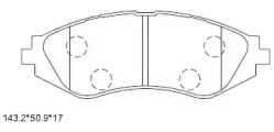 Комплект тормозных колодок ASIMCO KD9734