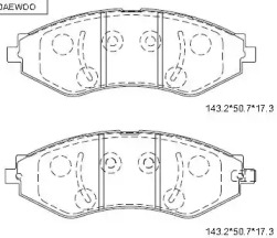 Комплект тормозных колодок ASIMCO KD9734F