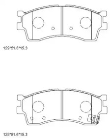 Комплект тормозных колодок ASIMCO KD9757