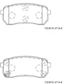 Комплект тормозных колодок ASIMCO KD9758