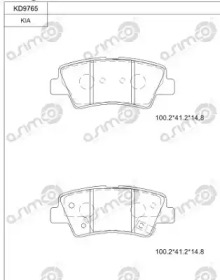 Комплект тормозных колодок ASIMCO KD9765