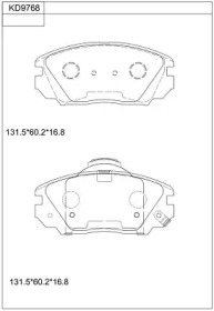 Комплект тормозных колодок ASIMCO KD9768