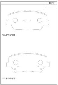 Комплект тормозных колодок ASIMCO KD9777