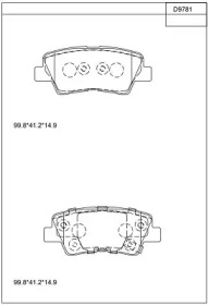 Комплект тормозных колодок ASIMCO KD9781