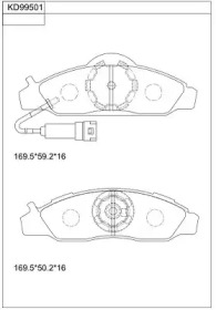 Комплект тормозных колодок ASIMCO KD99501