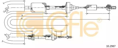 Трос, управление сцеплением COFLE 10.2987