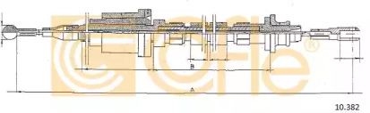 Трос, управление сцеплением COFLE 10.382