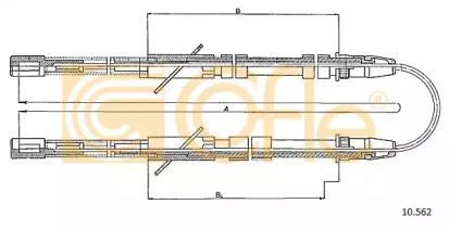 Трос, стояночная тормозная система COFLE 10.562