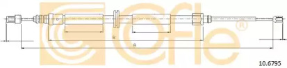 Трос, стояночная тормозная система COFLE 10.6795