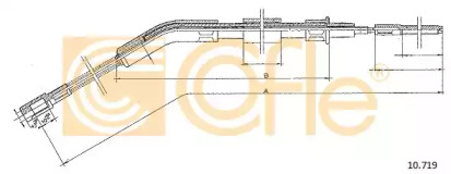 Трос, стояночная тормозная система COFLE 10.719