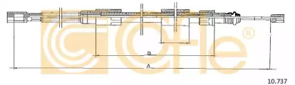 Трос, стояночная тормозная система COFLE 10.737