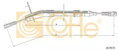 Трос, стояночная тормозная система COFLE 10.9572