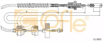 Трос, управление сцеплением COFLE 11.3052