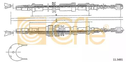 Трос, стояночная тормозная система COFLE 11.5481