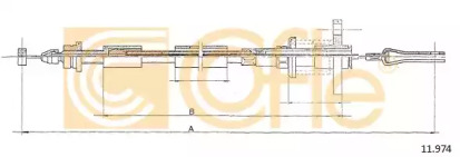 Тросик газа COFLE 11.974