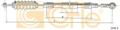 Трос, стояночная тормозная система COFLE 1141.5