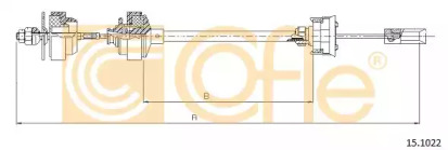 Трос, управление сцеплением COFLE 15.1022