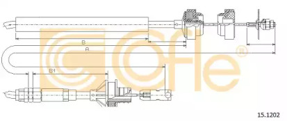 Трос, управление сцеплением COFLE 15.1202