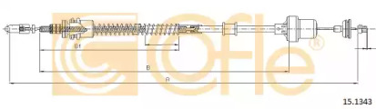 Трос, управление сцеплением COFLE 15.1343