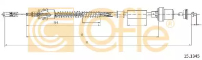 Трос, управление сцеплением COFLE 15.1345