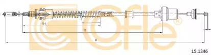 Трос, управление сцеплением COFLE 15.1346
