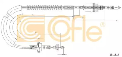 Трос, управление сцеплением COFLE 15.1514