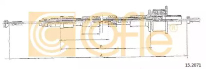 Трос, управление сцеплением COFLE 15.2071