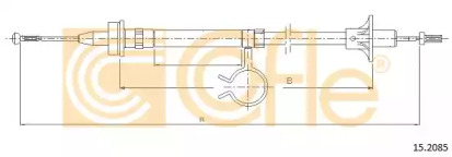Трос, управление сцеплением COFLE 15.2085
