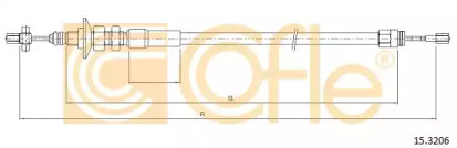 Трос, управление сцеплением COFLE 15.3206