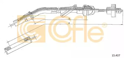 Трос, управление сцеплением COFLE 15.437