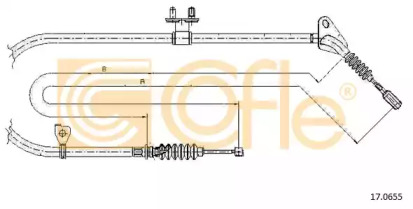 Трос, стояночная тормозная система COFLE 17.0655