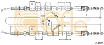 Трос, стояночная тормозная система COFLE 17.3500