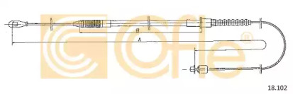 Трос, управление сцеплением COFLE 18.102