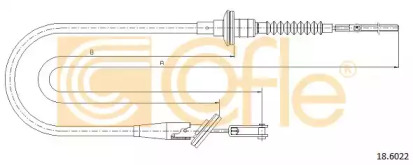 Трос, управление сцеплением COFLE 18.6022