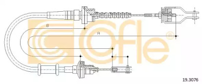 Трос, управление сцеплением COFLE 19.3076