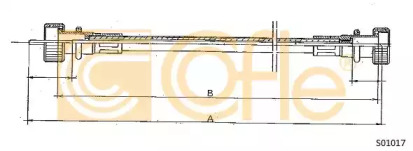 Тросик спидометра COFLE S01017