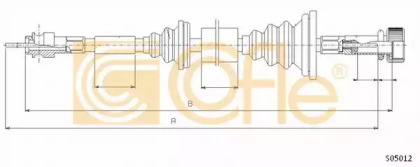 Тросик спидометра COFLE S05012
