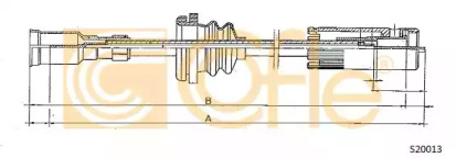 Тросик спидометра COFLE S20013
