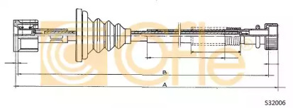 Тросик спидометра COFLE S32006