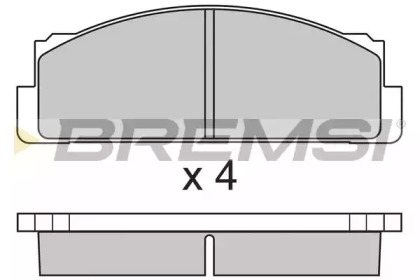 Комплект тормозных колодок BREMSI BP2004